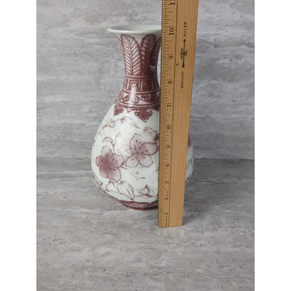 Chinese Antique Underglaze‎ Red Porcelain Vase, Cherry Blossom